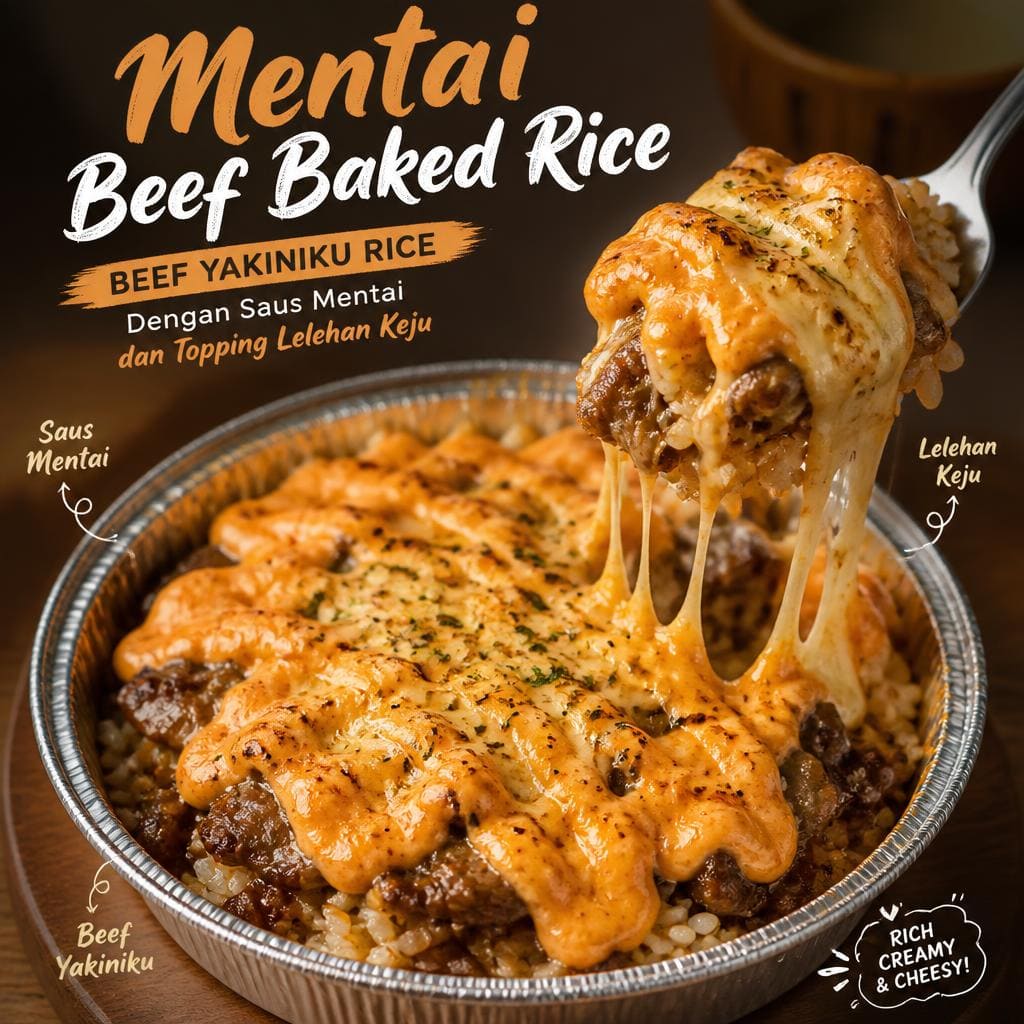 Mentai Beef Baked Rice Shaburi